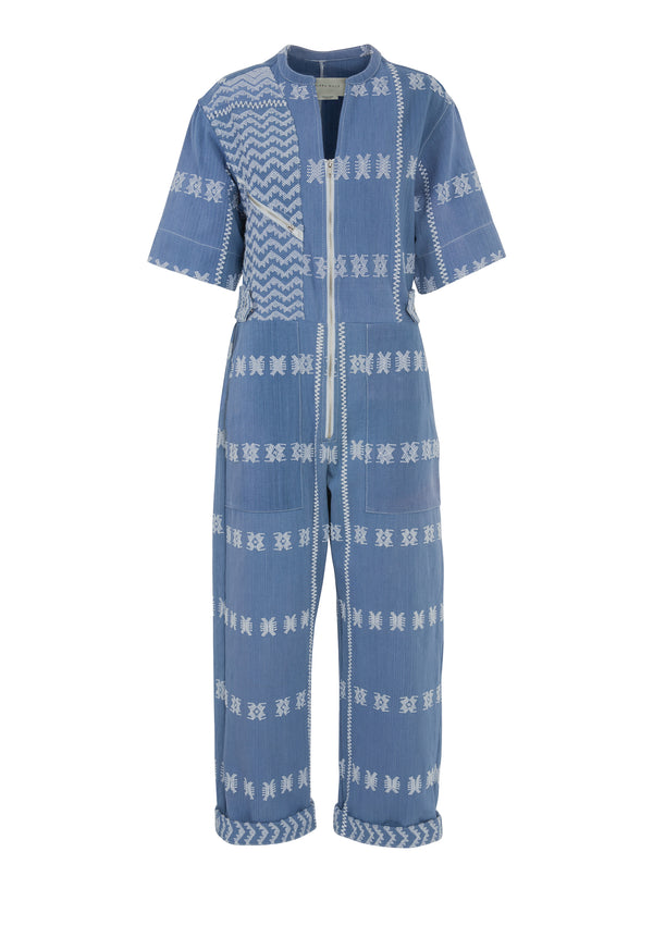 Pippa Holt Jumpsuit No.51 Denim Jumpsuit With White Motif