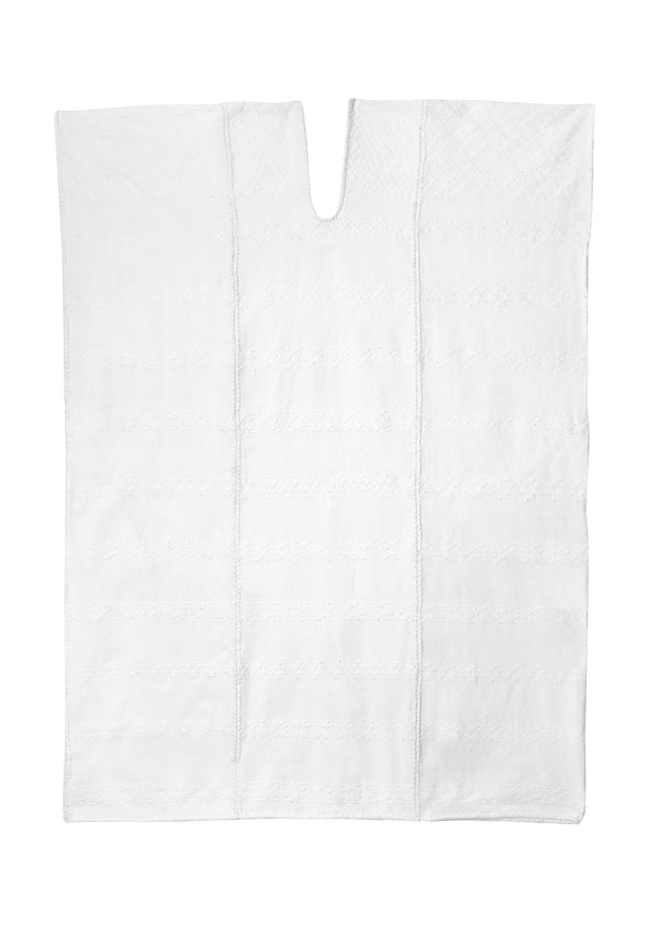 Pippa Holt Kaftan No.101 Three Panel Midi Kaftan In White With White Design