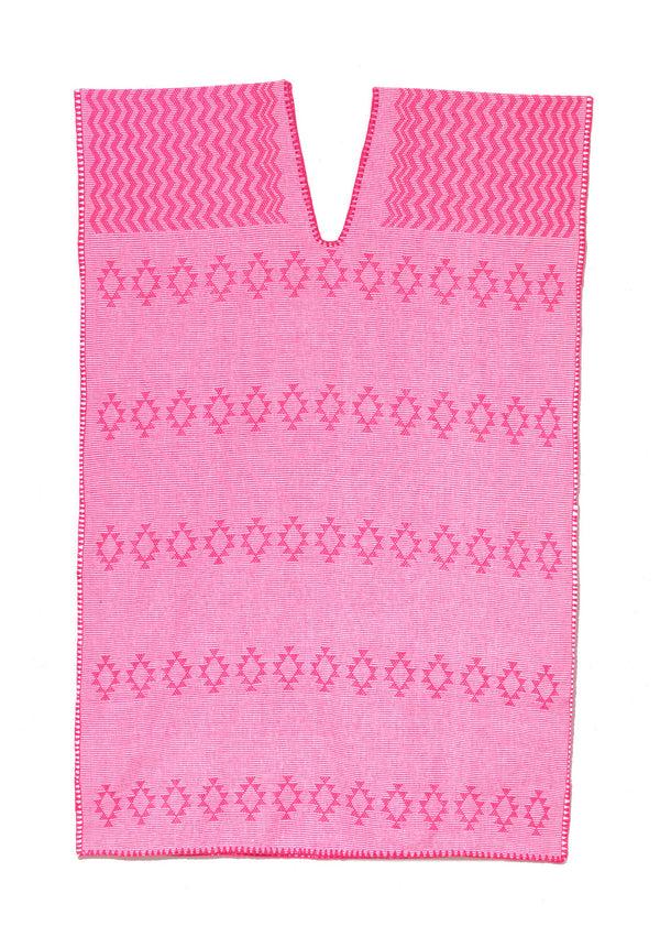 Pippa Holt Kaftan No.111 Single Panel 'Supermini' Kaftan In Pink With Pink Design