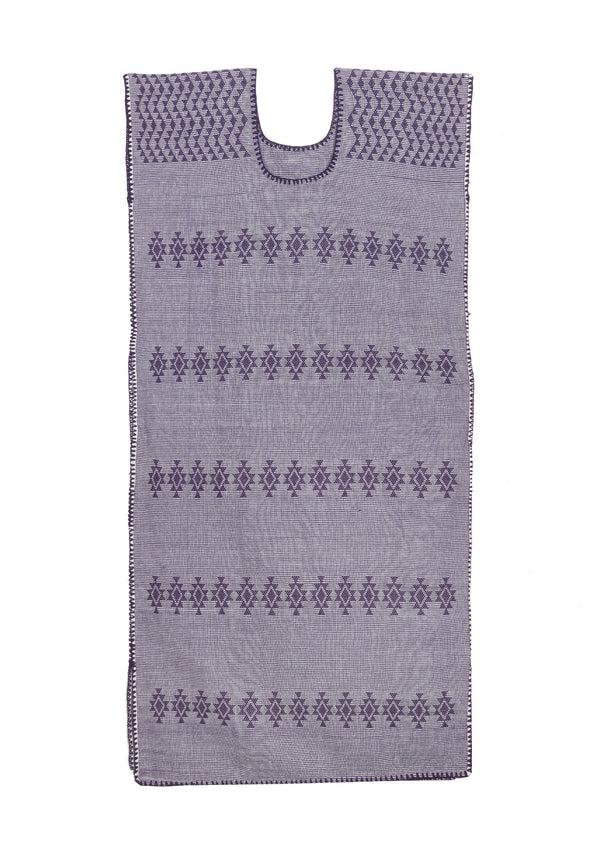 Pippa Holt Kaftan No.126 Single Panel Midi Kaftan In Lilac With Purple Design