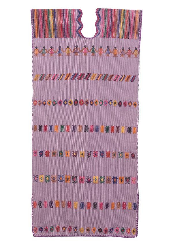 pippa holt Kaftan No.128 Single panel midi kaftan in lilac with people rainbow design