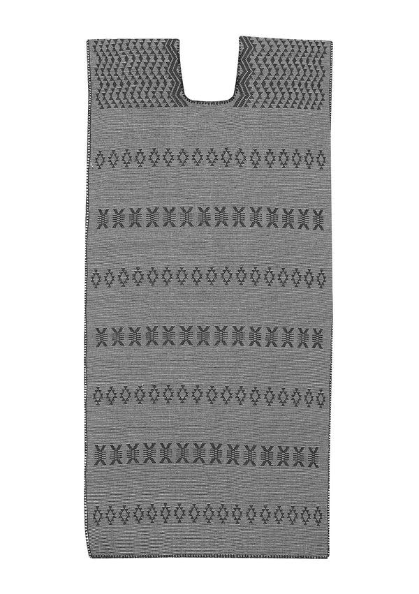 Pippa Holt Kaftan No.158 Single Panel Midi Kaftan In Black With Black Design