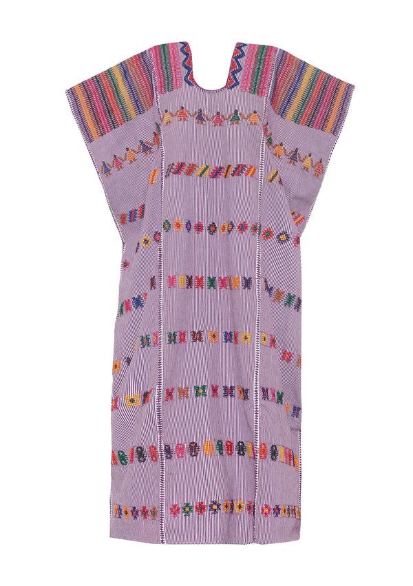 Pippa Holt Kaftan No.176 Three Panel 'Special Edition' Maxi Kaftan In Lilac With People Rainbow Design