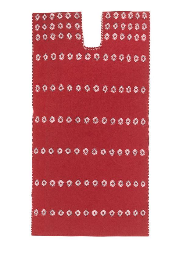 Pippa Holt Kaftan No.2 Single Panel Midi Kaftan In Red With White Design
