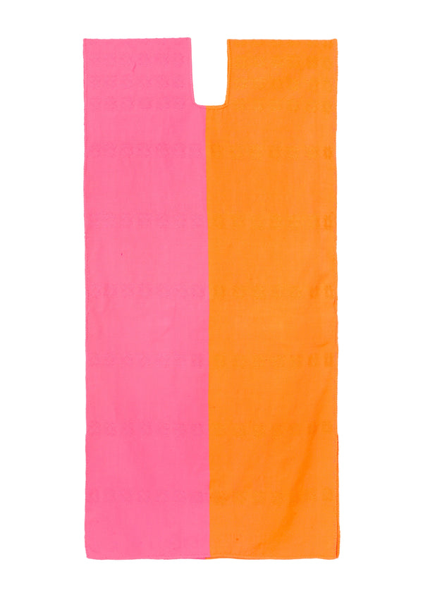 pippa holt Kaftan No.222 Single panel midi kaftan in pink and orange design