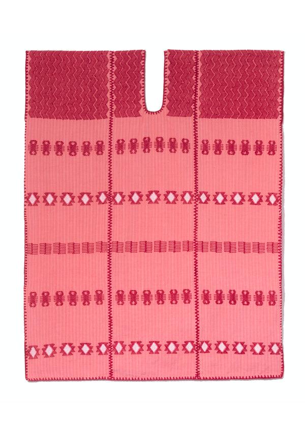 Pippa Holt Kaftan No.241 Three Panel Mini Kaftan In Watermelon With Red Design