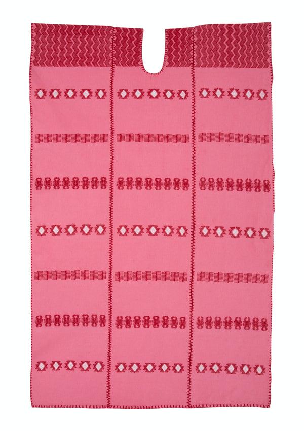 Pippa Holt Kaftan No.250 Three Panel Midi Kaftan In Watermelon With Red Design