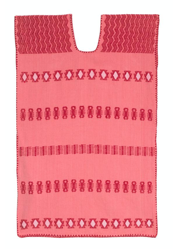 Pippa Holt Kaftan No.251 Single Panel Mini Kaftan In Watermelon With Red Design