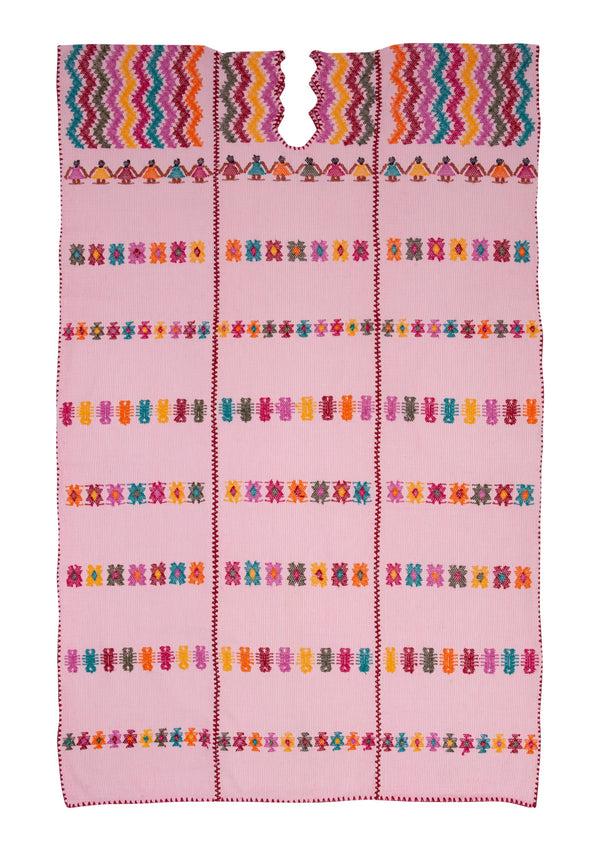 pippa holt Kaftan No.252 Three panel maxi kaftan in pink with multi coloured design