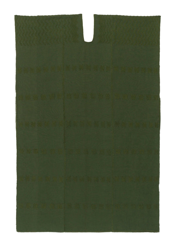 Pippa Holt Kaftan No.255 Three Panel Maxi Kaftan In Khaki With Green Design