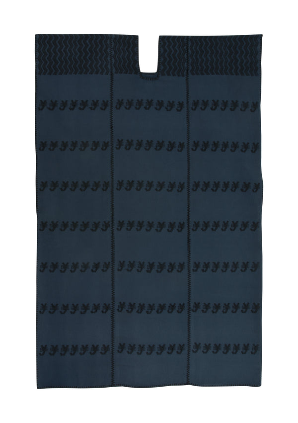 Pippa Holt Kaftan No.293 Three Panel Midi Kaftan In Navy With Black Design