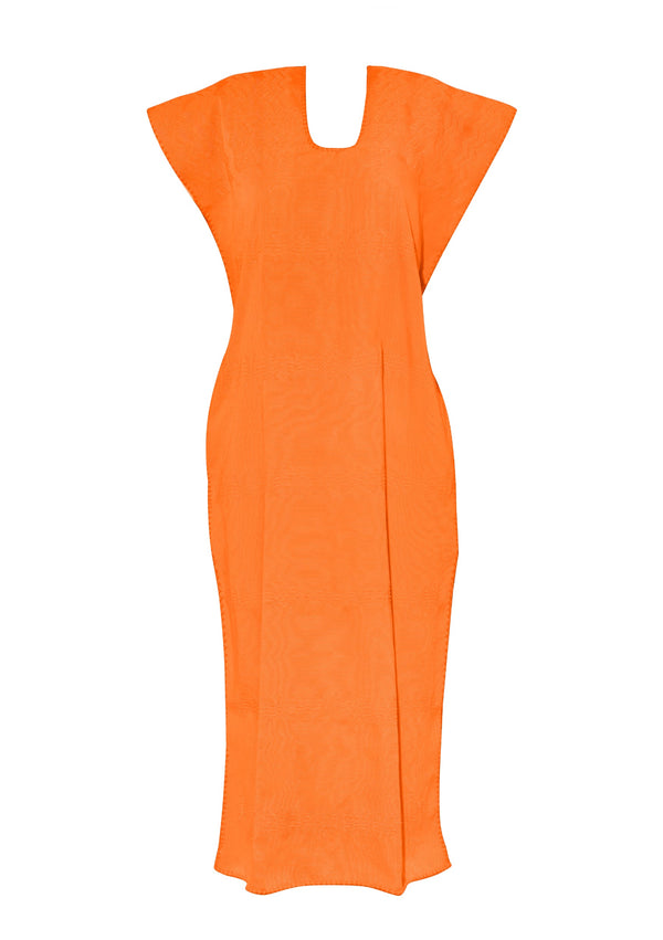 pippa holt Kaftan No.309 Single panel midi kaftan in neon orange design