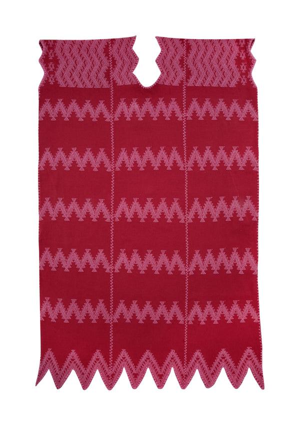 Pippa Holt Kaftan No.322 Three Panel Midi Kaftan In Red With Pink Duck Design