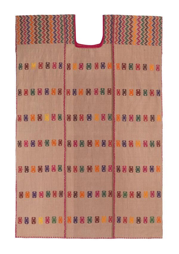 Pippa Holt Kaftan No.39 Three Panel Maxi Kaftan In Terracotta With Multicoloured Design