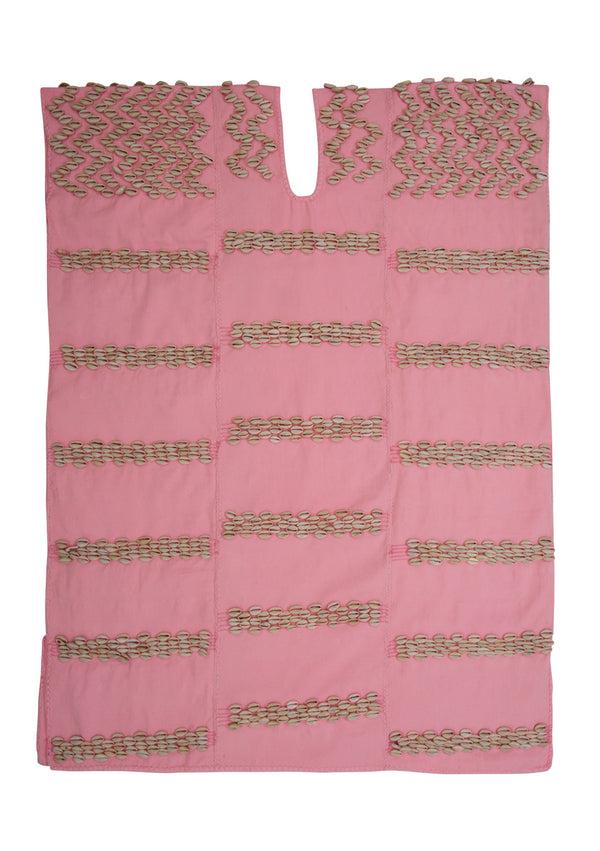 pippa holt Kaftan No.460 Three panel midi kaftan in pink with shells