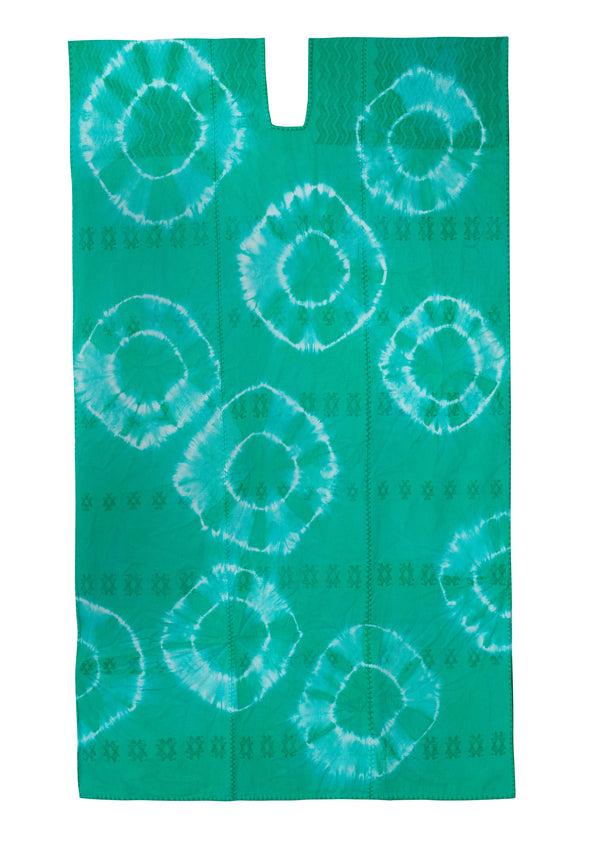 pippa holt Kaftan No.525 Three panel midi kaftan in aqua and white tie dye design