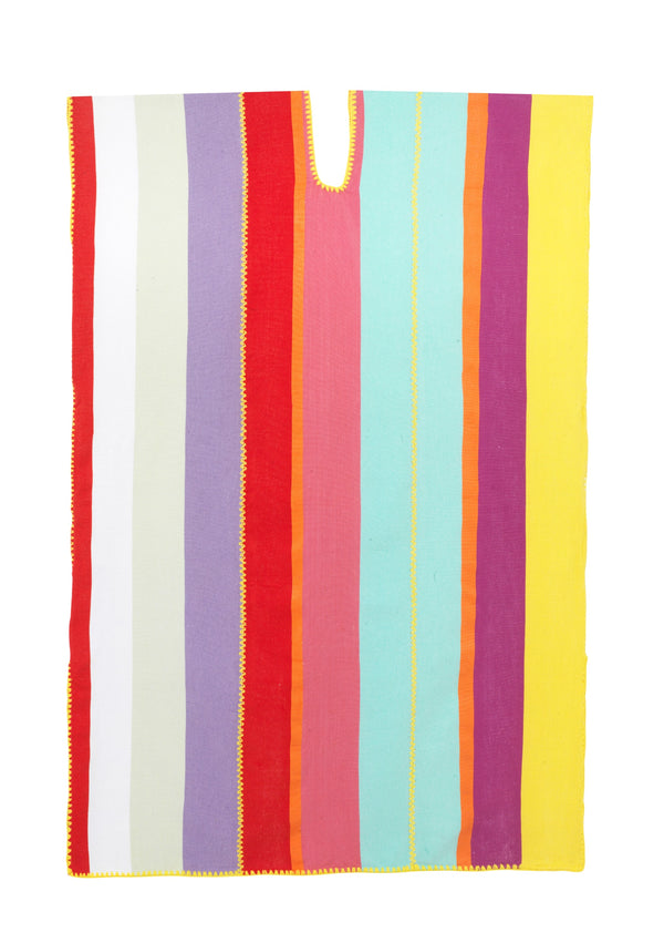 pippa holt Kaftan No.651 Three panel midi kaftan with multicoloured stripes