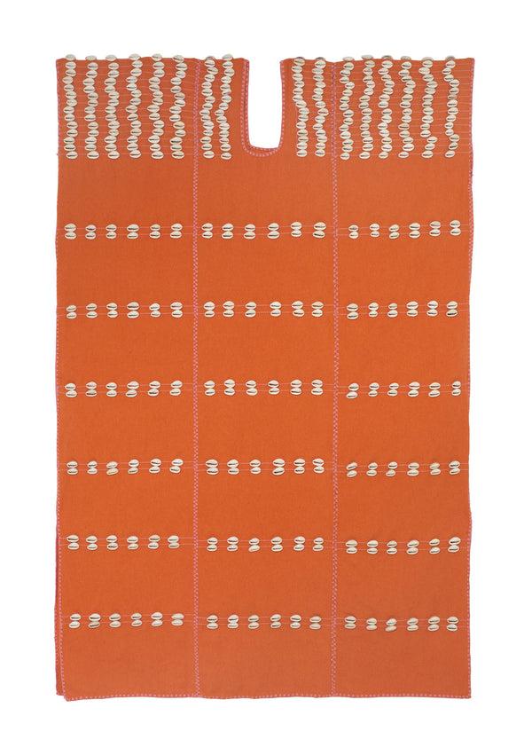 Pippa Holt Kaftan No.709 Three Panel Midi Kaftan In Orange And Shells