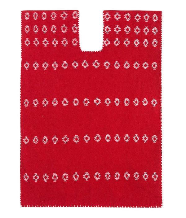 Pippa Holt Kaftan No.78 Single Panel Supermini Kaftan In Red With White Design