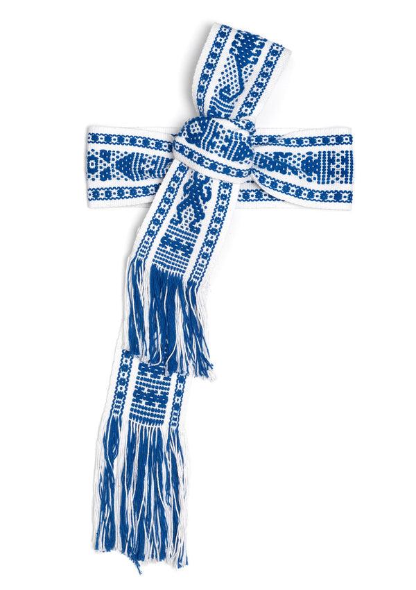 Pippa Holt Belt No.2 Handwoven Blue And White Belt