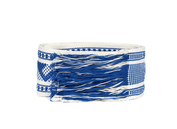 Pippa Holt Belt No.2 Handwoven Blue And White Belt
