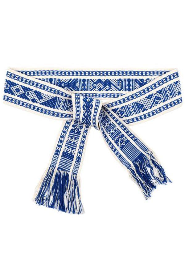 pippa holt Belt No.2 Handwoven blue and white belt