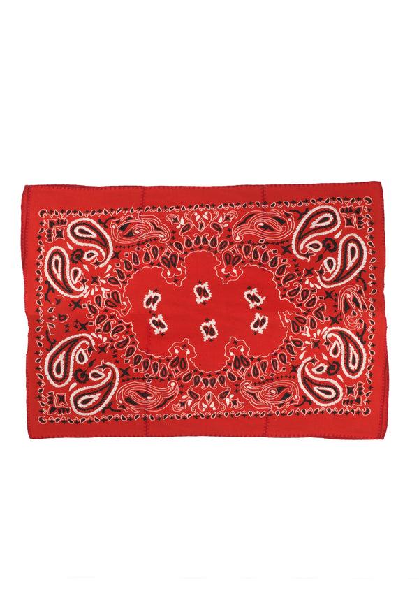 Pippa Holt Set No.695 Napkin Coaster And Placemat Set In Red With White And Black Bandana Design