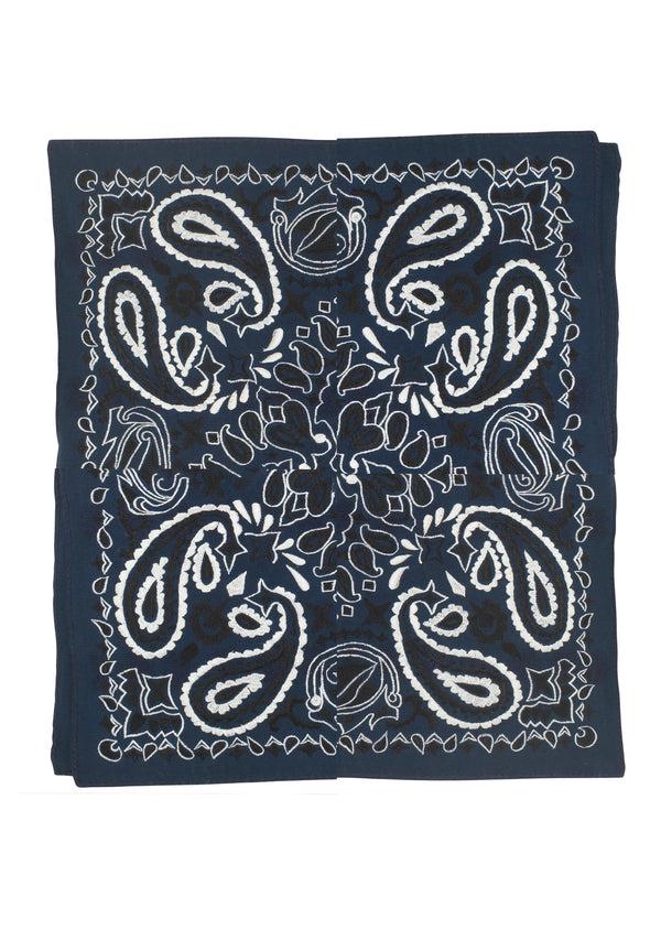 Pippa Holt Set No.700 Napkin Coaster And Placemat Set In Navy With Black And White Bandana Design