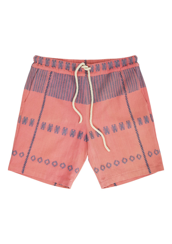 pippa holt Shorts No.110 Shorts in watermelon pink with blue motifs pippa holt Shorts No.110 Shorts in watermelon pink with blue motifs