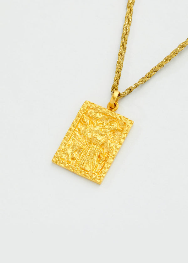 Pippa Small 18kt Colombian Gold San Pacho Pendant On Cord
