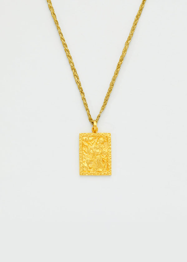 pippa small 18kt Colombian Gold San Pacho Pendant on Cord