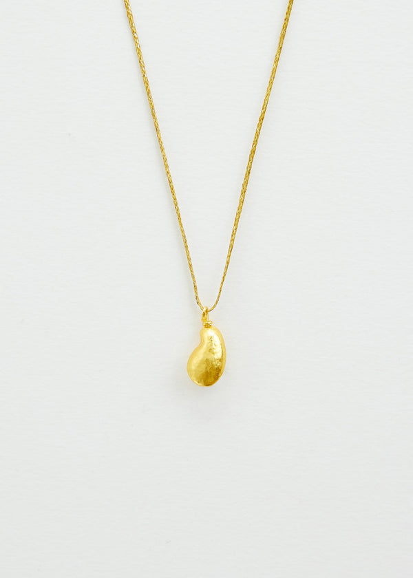 pippa small 18kt Colombian Gold Small Seed Pendant on Cord