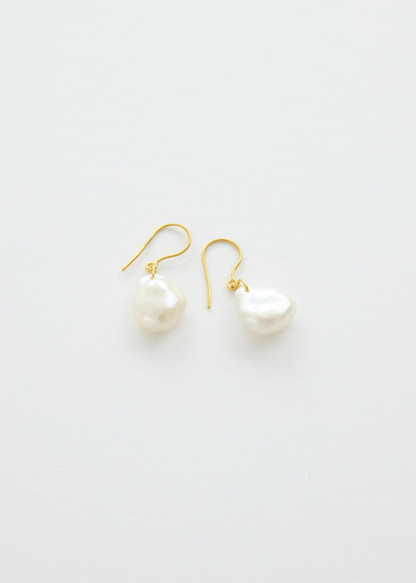 Pippa Small 18kt Gold Aphrodite's Baroque Pearls Drill & Loop Earrings