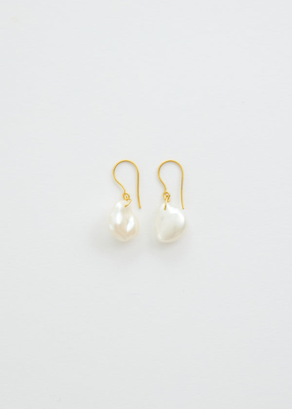 pippa small 18kt Gold Aphrodite's Baroque Pearls Drill & Loop Earrings