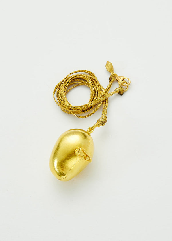 Pippa Small 18kt Gold Aphrodites Pearls Mango Pendant On Cord