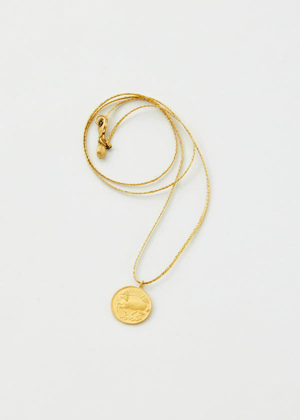 Pippa Small 18kt Gold Aries Horoscope Pendant On Cord