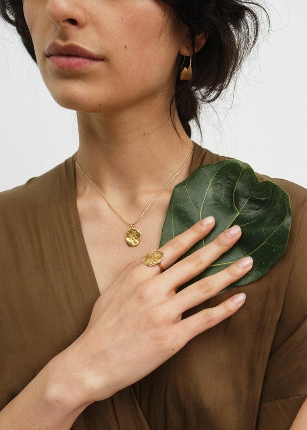 Pippa Small 18kt Gold Bethlehem Zaytun Pendant On Cord