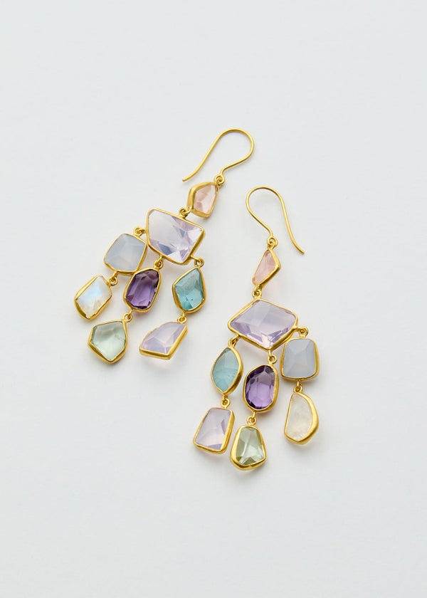 Pippa Small 18kt Gold Birds Lament Chandelier Earrings