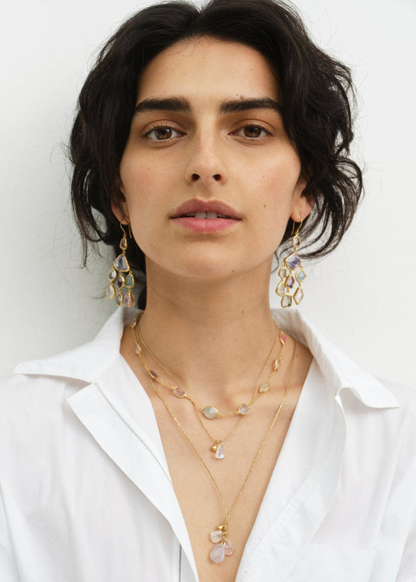 Pippa Small 18kt Gold Birds Lament Chandelier Earrings