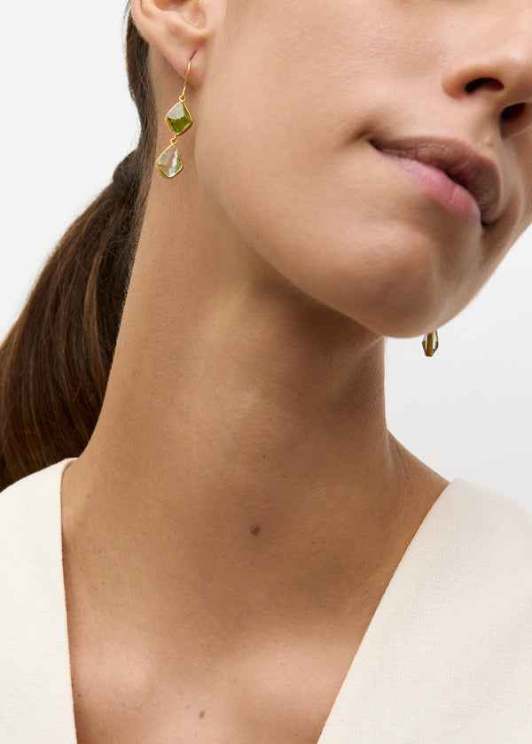 Pippa Small 18kt Gold Birds Lament Double Drop Colette Set Earrings