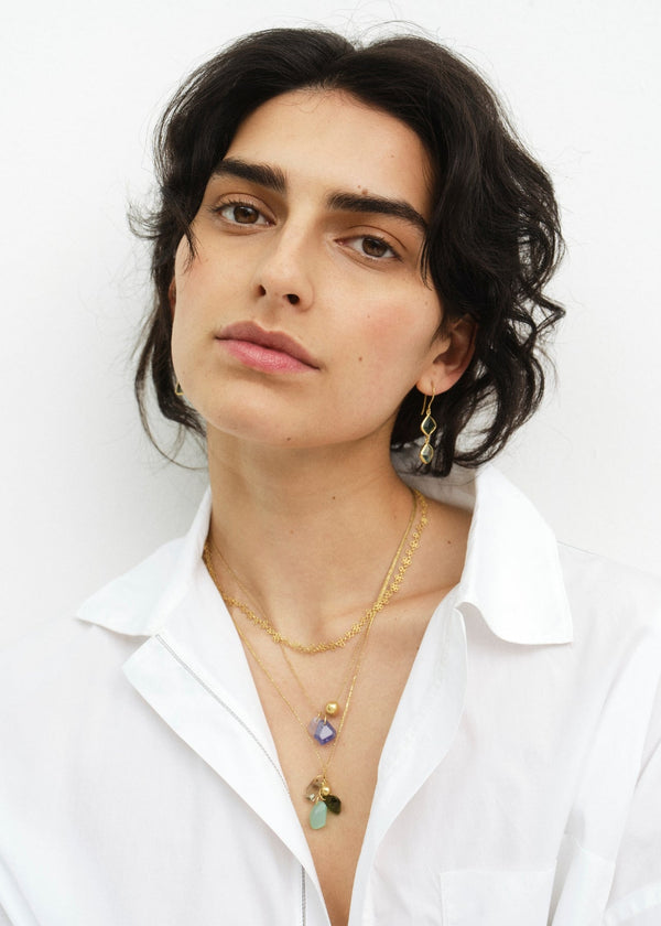 Pippa Small 18kt Gold Birds Lament Double Drop Colette Set Earrings