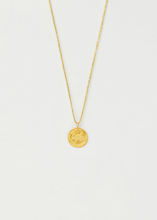 Pippa Small 18kt Gold Capricorn Horoscope Pendant On Cord