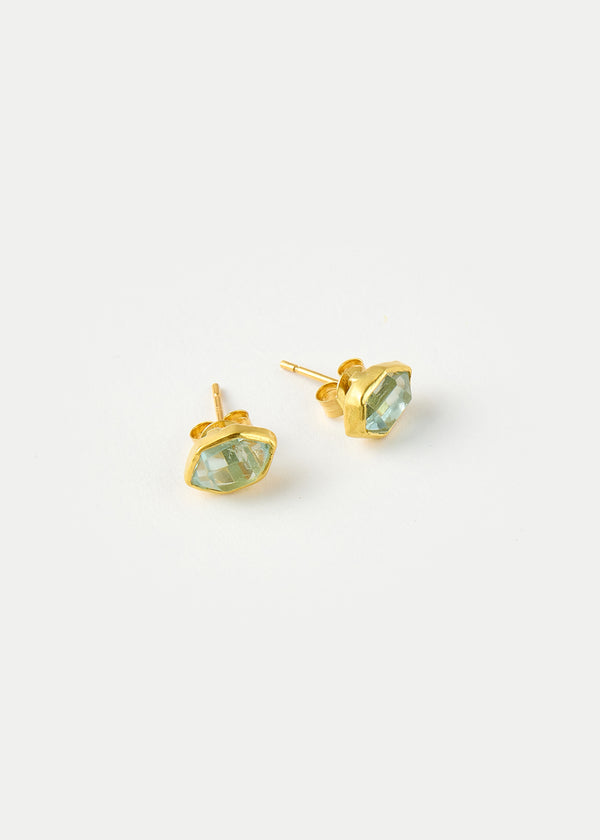 pippa small 18kt Gold Cerulean Aquamarine Classic Studs