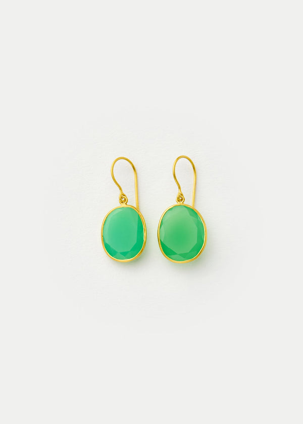 pippa small 18kt Gold Chrysoprase Single Drop Earrings