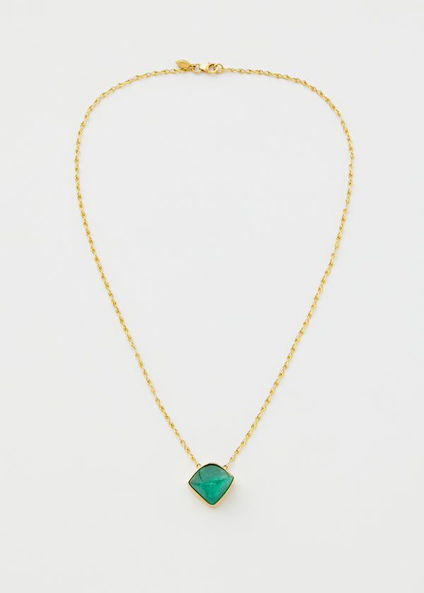 pippa small 18kt Gold & Colombian Pointed Emerald Necklace