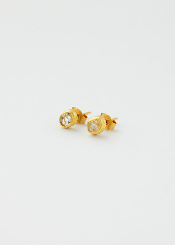Pippa Small 18kt Gold Crystallinity Classic Herkimer Diamond Studs