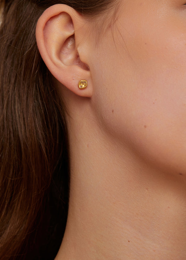 Pippa Small 18kt Gold Crystallinity Classic Herkimer Diamond Studs