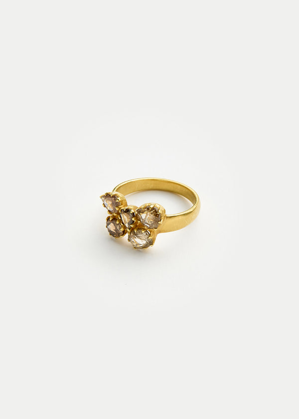 Pippa Small 18kt Gold Cupid's Arrow Diamond Scatter Ring