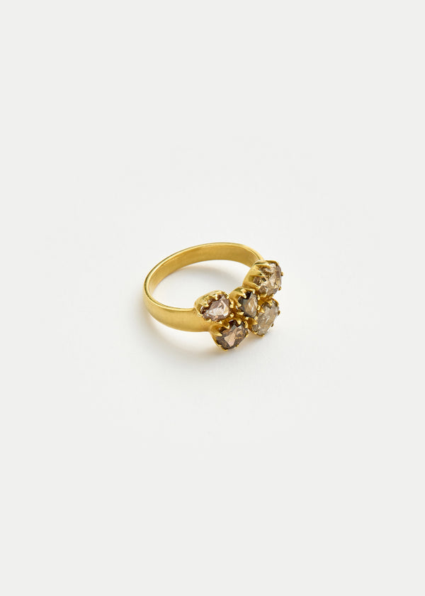 Pippa Small 18kt Gold Cupid's Arrow Diamond Scatter Ring