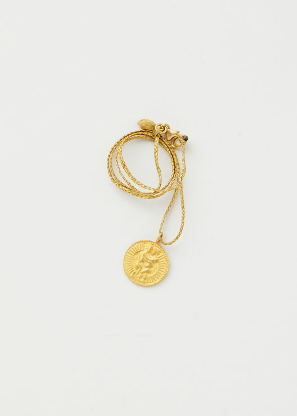 Pippa Small 18kt Gold Gemini Horoscope Pendant On Cord